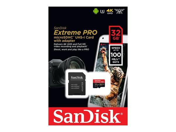 Extreme Pro microSDHC 32GB+SD Adapter