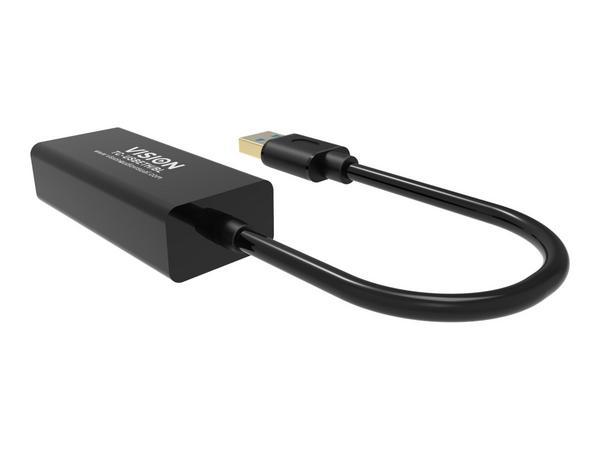 100/1000 mbps - mac ethernet rapide - prend en charge la logique de détection de suspension/reprise et le point de contrôle - USB-A 3.0 (m) vers RJ45 blindé (f) - pilote sur adaptateur USB - noir