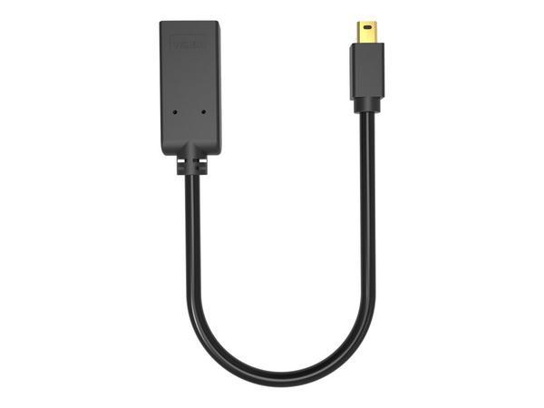 4K 60 Hz - connecteurs dorés - HDMI 2.0 - ne convertit pas HDMI en DP - mDP (m) vers HDMI (f) - affichage multi-écran ATI eyefinity - longueur totale 225 mm - extérieur 5,5 mm - 30 AWG - noir