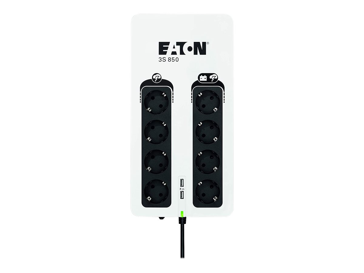 Eaton 3S 850 - Onduleur - CA 220-240 V - 510 Watt - 850 VA - monophasé - USB - connecteurs de sortie : 8