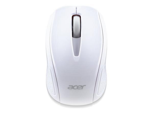 Acer M501 - Souris - optique - 3 boutons - sans fil - 2.4 GHz - récepteur sans fil USB - blanc - Pour la vente au détail - pour Chromebook 31X, 512, 71X, Chromebook Enterprise Spin 513, Chromebook Spin 51X, 713