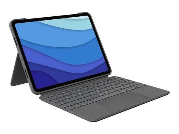 Logitech Combo Touch - Clavier et étui - avec trackpad - rétroéclairé - Apple Smart connector - QWERTZ - Suisse - gris oxford - pour Apple 11-inch iPad Pro (1ère génération, 2e génération, 3ème génération)