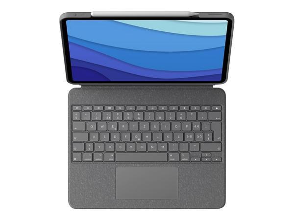 Logitech Combo Touch - Clavier et étui - avec trackpad - rétroéclairé - Apple Smart connector - QWERTZ - Suisse - gris oxford - pour Apple 11-inch iPad Pro (1ère génération, 2e génération, 3ème génération)