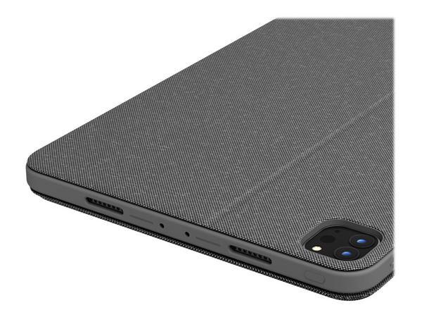 Logitech Combo Touch - Clavier et étui - avec trackpad - rétroéclairé - Apple Smart connector - QWERTZ - Suisse - gris oxford - pour Apple 11-inch iPad Pro (1ère génération, 2e génération, 3ème génération)