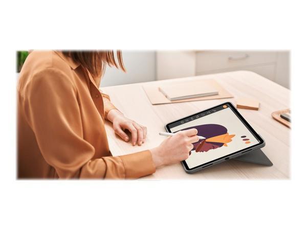 Logitech Combo Touch - Clavier et étui - avec trackpad - rétroéclairé - Apple Smart connector - QWERTZ - Suisse - gris oxford - pour Apple 11-inch iPad Pro (1ère génération, 2e génération, 3ème génération)