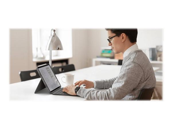 Logitech Combo Touch - Clavier et étui - avec trackpad - rétroéclairé - Apple Smart connector - QWERTZ - Suisse - gris oxford - pour Apple 11-inch iPad Pro (1ère génération, 2e génération, 3ème génération)