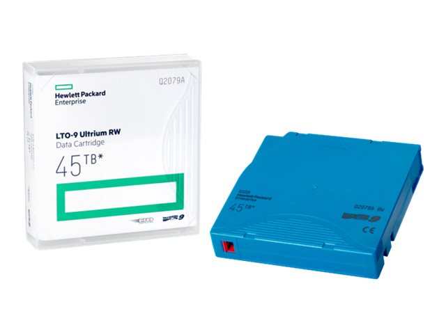 HPE - LTO Ultrium 9 - 18 To / 45 To - bleu clair - pour P/N: R7E99A, R7F00A, R7F01A, R7F02A