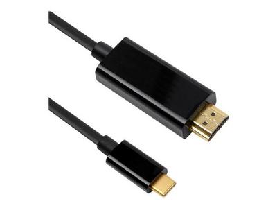 DLH DY-TU4662B - Câble adaptateur - 24 pin USB-C mâle pour HDMI mâle - 2 m - noir - support pour 4K30Hz