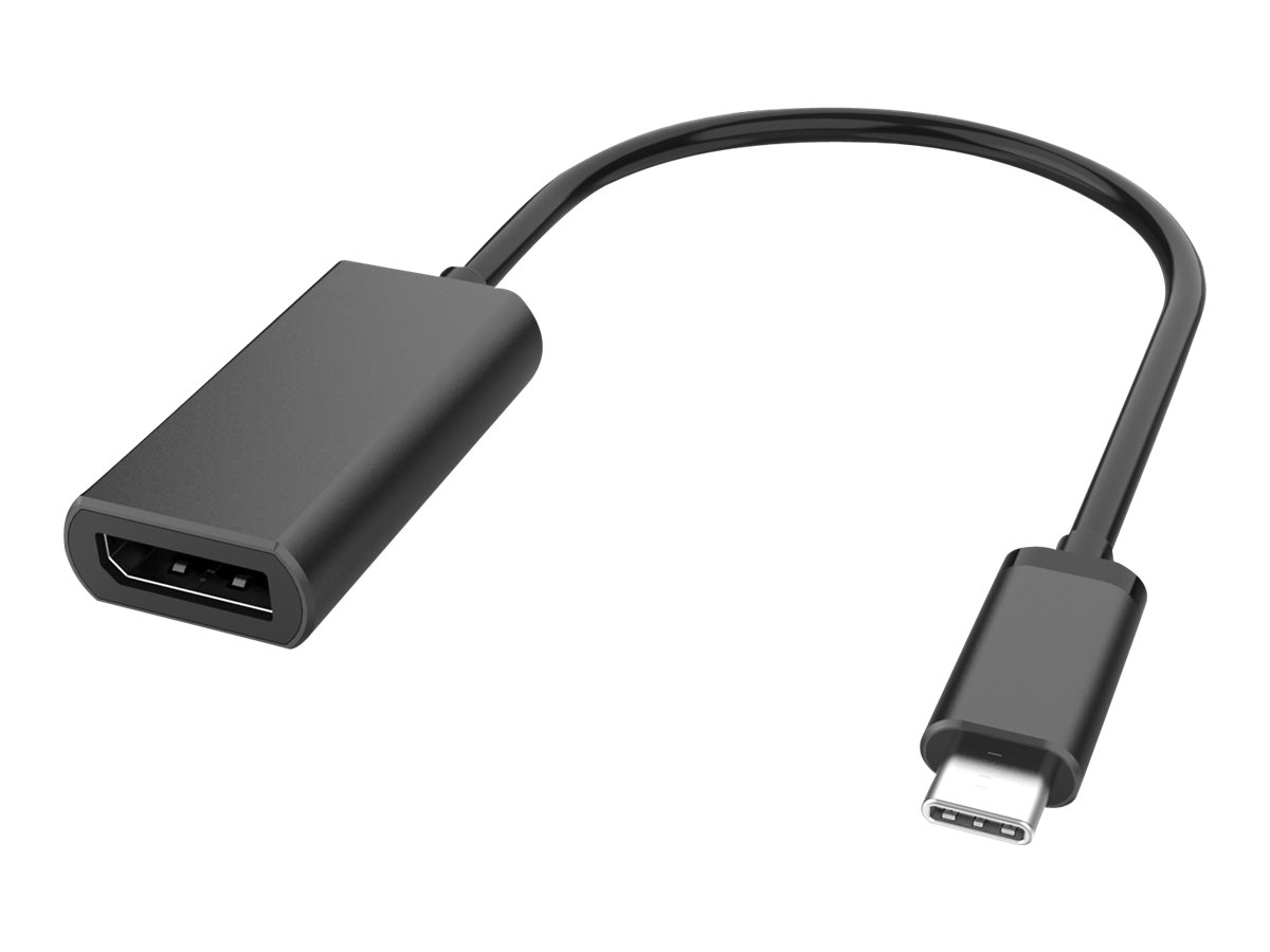 DLH DY-TU4692 - Adaptateur vidéo - 24 pin USB-C (M) pour DisplayPort (F) - 21 cm - support pour 4K60Hz - noir