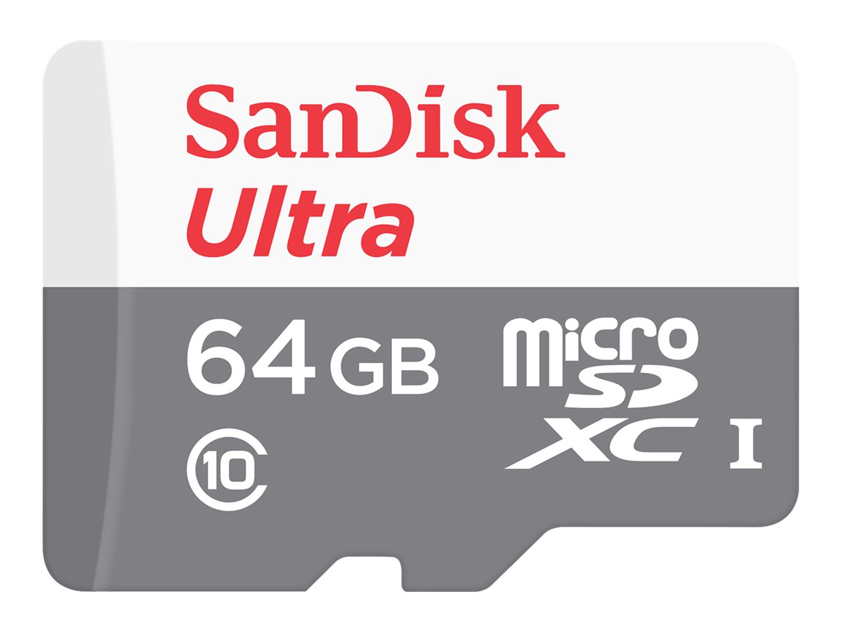 SanDisk Ultra - Carte mémoire flash (adaptateur microSDXC vers SD inclus(e)) - 64 Go - UHS-I / Class10 - microSDXC UHS-I