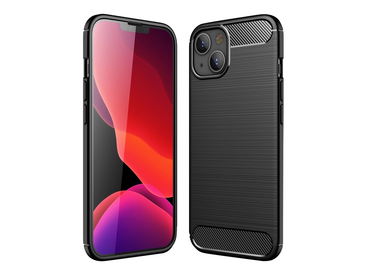DLH DY-PS4758 - Coque de protection pour téléphone portable - silicone - noir - pour Apple iPhone 13