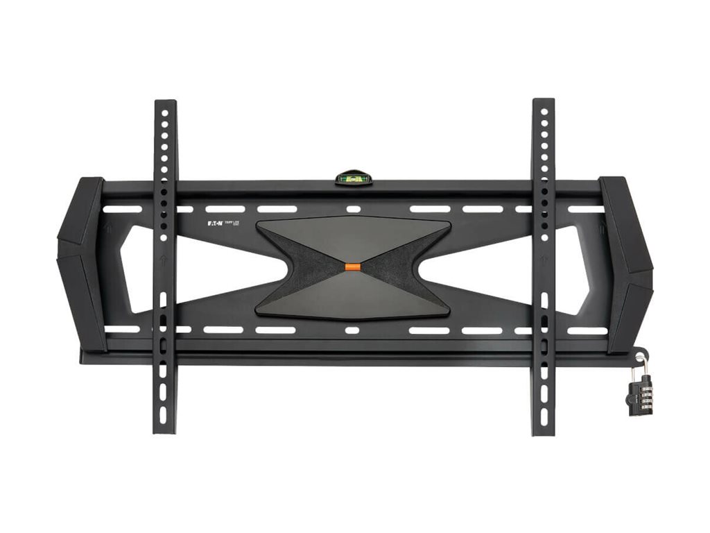 Eaton Tripp Lite Series Heavy-Duty Fixed Security Display TV Wall Mount for 37" to 80" TVs and Monitors, Flat or Curved Screens - Support - pour écran plat - verrouillable - acier - noir - Taille d'écran : 37"-80" - montable sur mur