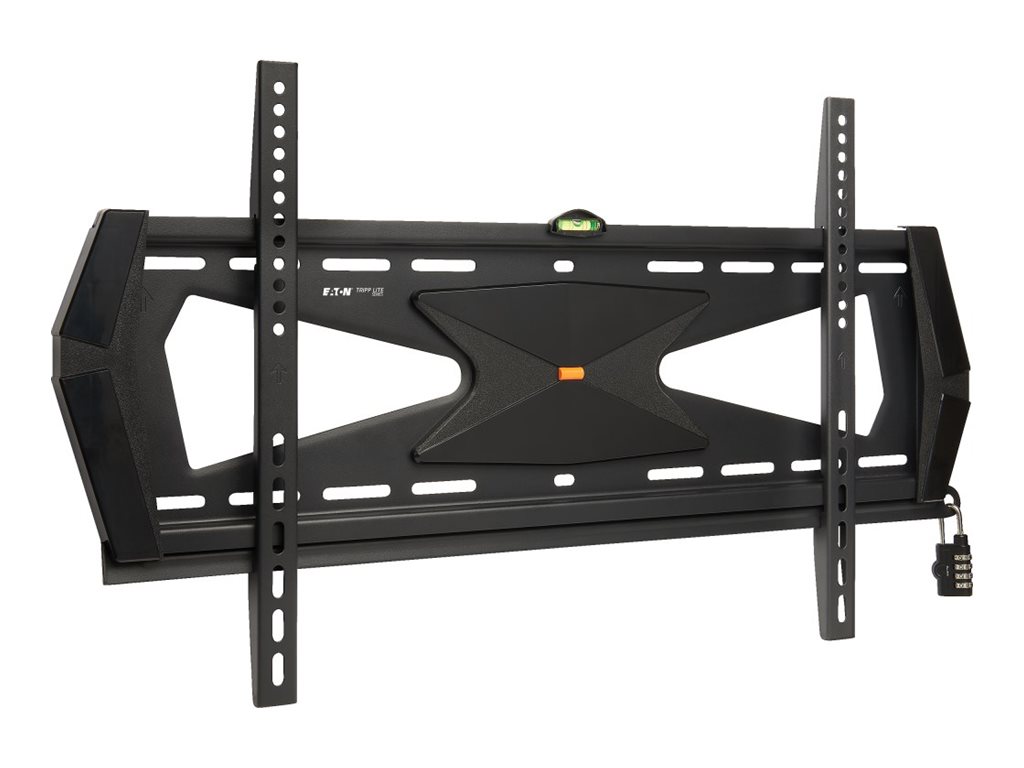 Eaton Tripp Lite Series Heavy-Duty Fixed Security Display TV Wall Mount for 37" to 80" TVs and Monitors, Flat or Curved Screens - Support - pour écran plat - verrouillable - acier - noir - Taille d'écran : 37"-80" - montable sur mur