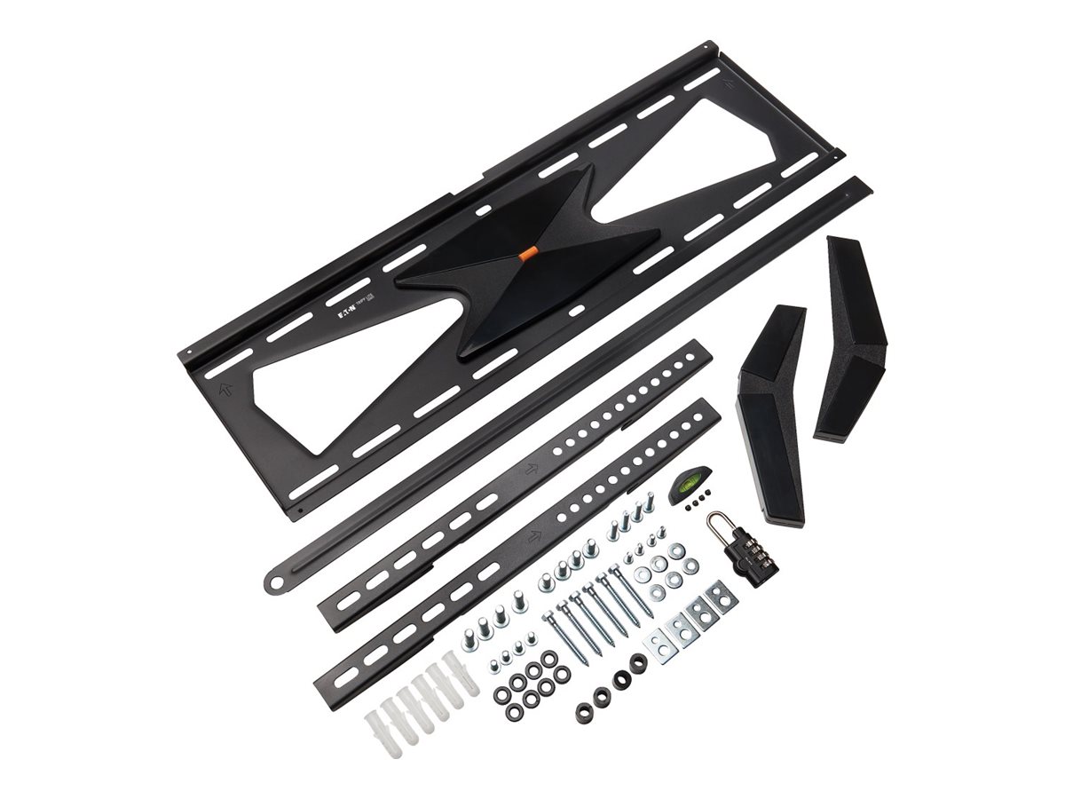 Eaton Tripp Lite Series Heavy-Duty Fixed Security Display TV Wall Mount for 37" to 80" TVs and Monitors, Flat or Curved Screens - Support - pour écran plat - verrouillable - acier - noir - Taille d'écran : 37"-80" - montable sur mur
