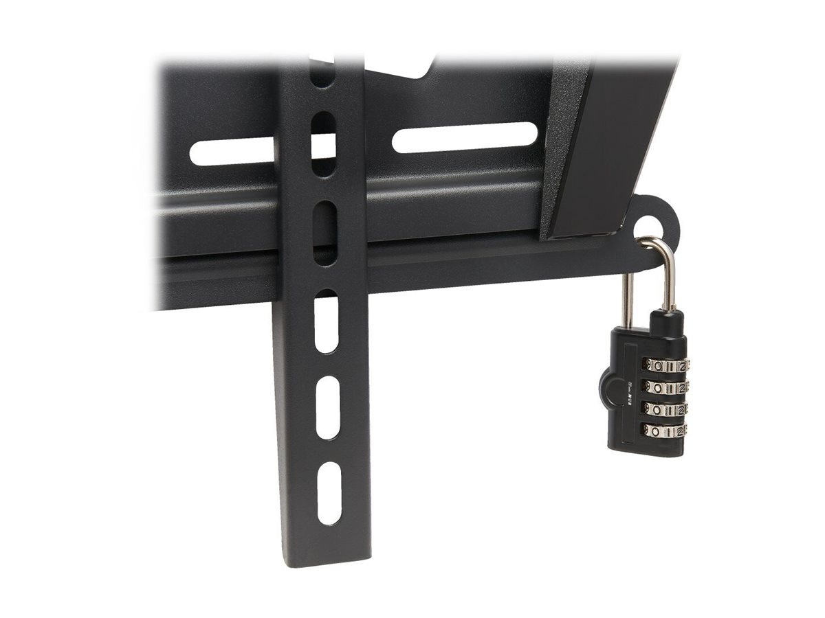 Eaton Tripp Lite Series Heavy-Duty Fixed Security Display TV Wall Mount for 37" to 80" TVs and Monitors, Flat or Curved Screens - Support - pour écran plat - verrouillable - acier - noir - Taille d'écran : 37"-80" - montable sur mur