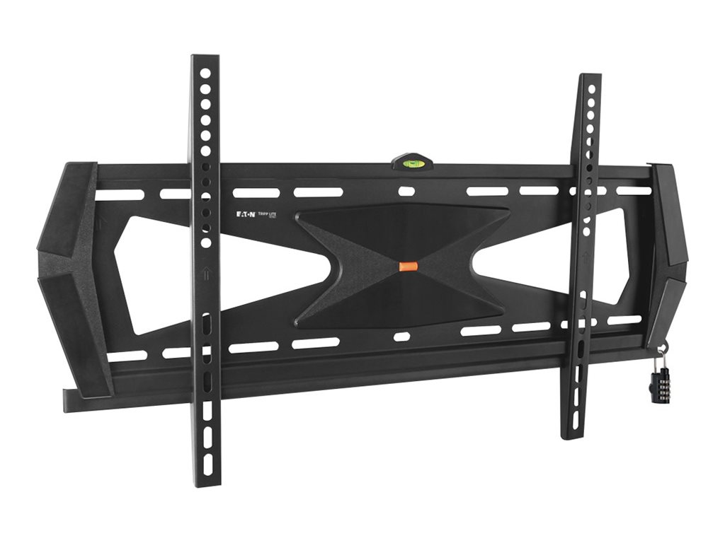 Eaton Tripp Lite Series Heavy-Duty Fixed Security Display TV Wall Mount for 37" to 80" TVs and Monitors, Flat or Curved Screens - Support - pour écran plat - verrouillable - acier - noir - Taille d'écran : 37"-80" - montable sur mur