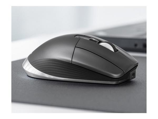 3Dconnexion CadMouse Pro Wireless - Souris - ergonomique - 7 boutons - sans fil - Bluetooth, 2.4 GHz - récepteur sans fil USB