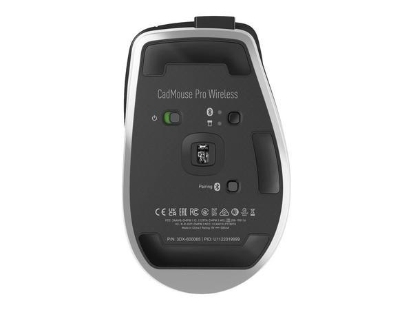 3Dconnexion CadMouse Pro Wireless - Souris - ergonomique - 7 boutons - sans fil - Bluetooth, 2.4 GHz - récepteur sans fil USB