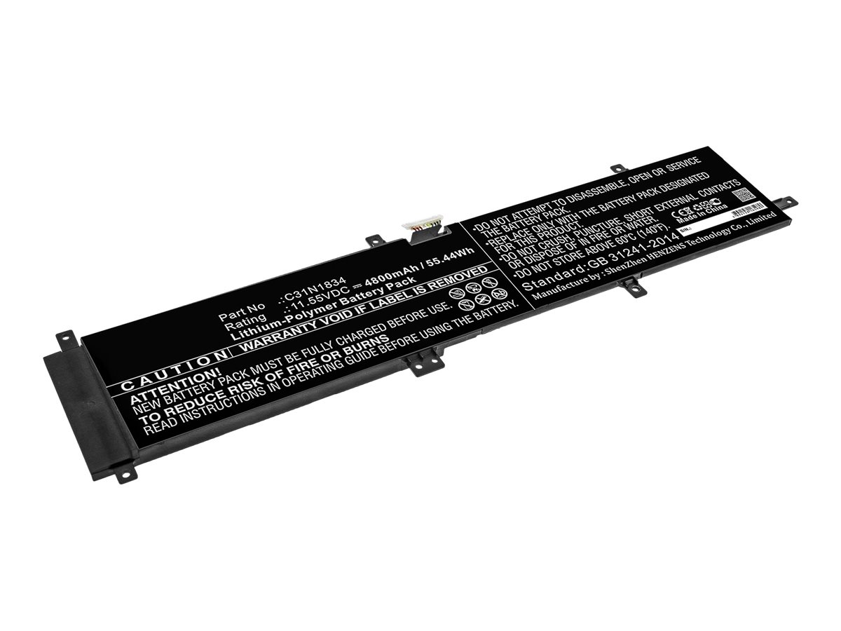 DLH AASS4859-B056Y2 - Batterie de portable (équivalent à : ASUS C31N1834, ASUS 0B200-03360200, ASUS 0B200-03360300) - lithium-polymère - 4800 mAh - 56 Wh - pour ASUS ProArt StudioBook 17, ProArt StudioBook Pro 17
