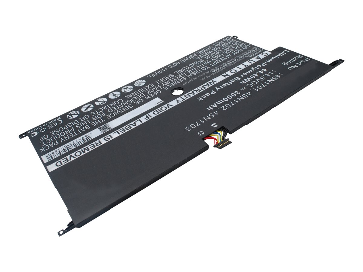 DLH - Batterie de portable (équivalent à : Lenovo 00HW002, Lenovo 00HW003, Lenovo 45N1700, Lenovo 45N1701, Lenovo 45N1702, Lenovo 45N1703, Lenovo SB10F46440, Lenovo SB10F46441) - lithium-polymère - 3000 mAh - 45 Wh - pour Lenovo ThinkPad X1 Carbon (2nd Ge