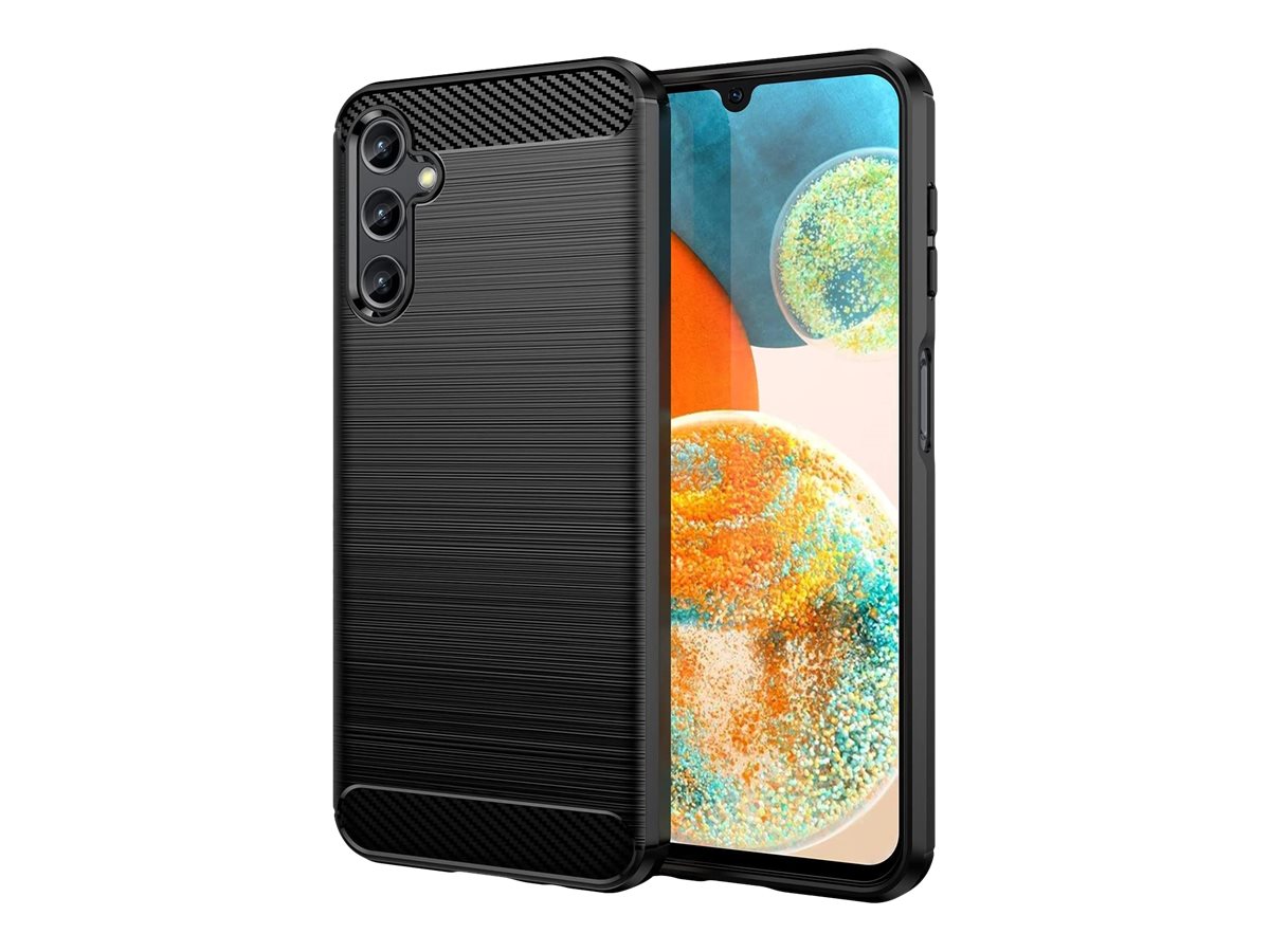 DLH - Coque de protection pour téléphone portable - silicone - noir - pour Samsung Galaxy A14, A14 5G