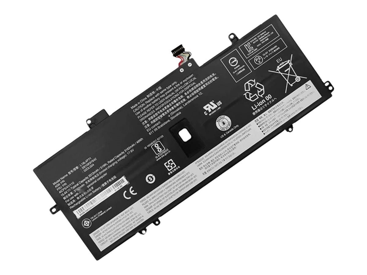 DLH - Batterie de portable (équivalent à : Lenovo 02DL004, Lenovo 02DL005, Lenovo 02DL006, Lenovo L18C4P71, Lenovo L18L4P71, Lenovo L18M4P72, Lenovo SB10K97642, Lenovo SB10K97643, Lenovo SB10K97644, Lenovo SB10T83174) - lithium-polymère - 3200 mAh - 49 Wh
