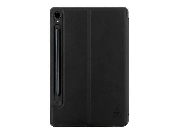 Mobilis RE.LIFE - Étui à rabat pour tablette - éco-conçu, avec rabat - polyuréthane thermoplastique souple (TPU) - noir - pour Samsung Galaxy Tab S9