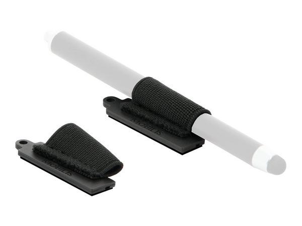 Mobilis - Porte-stylet pour téléphone portable, housse de protection pour téléphone portable, scanner mobile, tablette, couvercle de protection de tablette - adhésif, universel - noir (pack de 10)