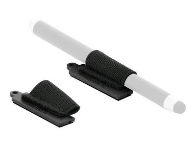 Mobilis - Porte-stylet pour téléphone portable, housse de protection pour téléphone portable, scanner mobile, tablette, couvercle de protection de tablette - adhésif, universel - noir (pack de 10)