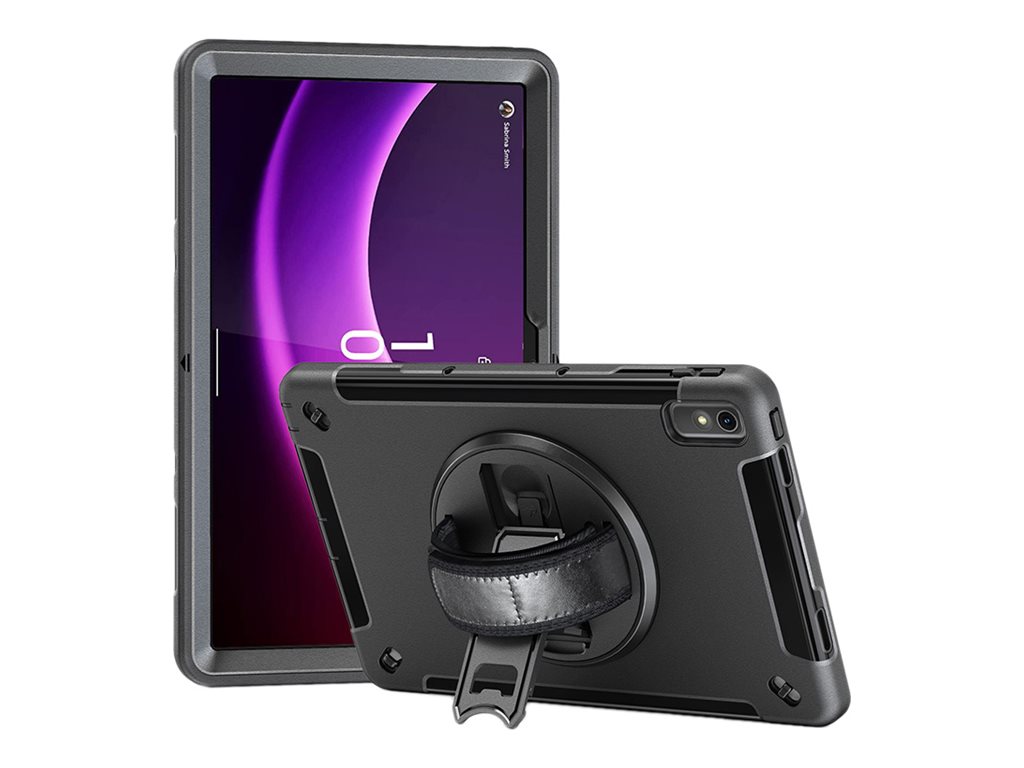 DLH - Coque de protection pour tablette - avec bandoulière, poignée rotative et support - pour Lenovo Tab P11 (2nd Gen)