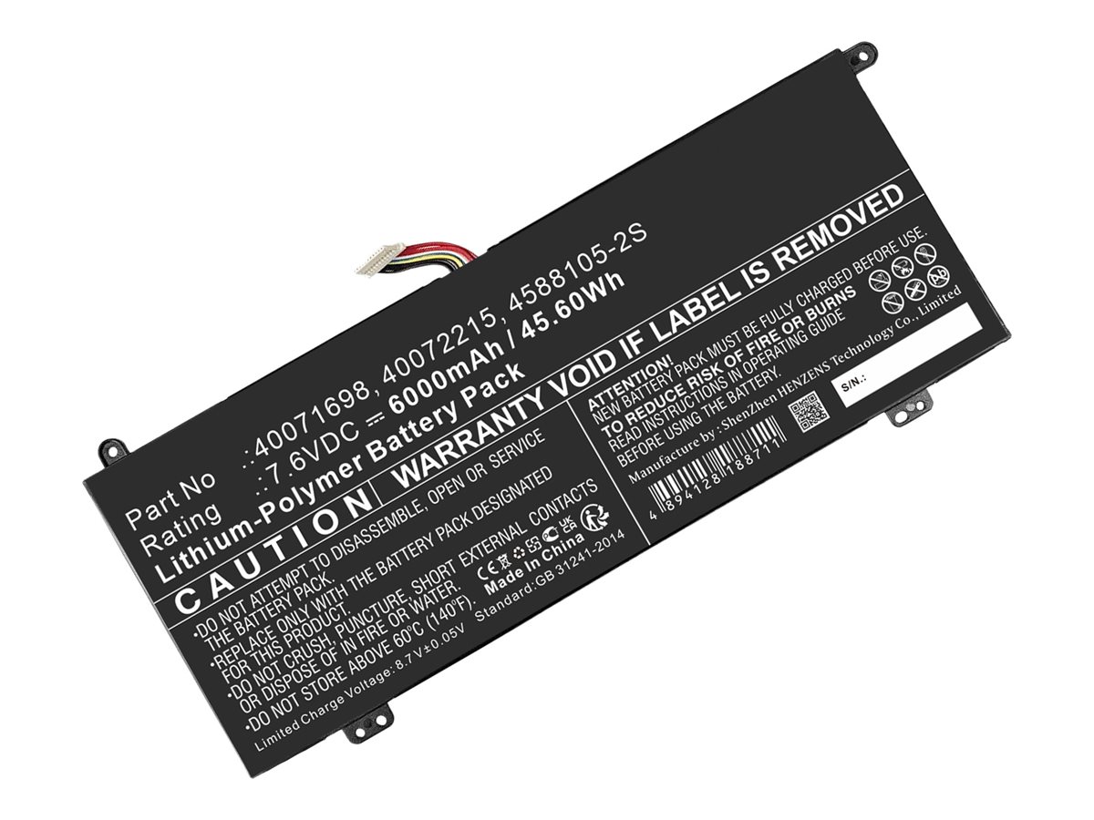 DLH - Batterie de portable (équivalent à : Medion 4588105-2S, Medion 40071698, Medion 40072215) - lithium-polymère - 6000 mAh - 46 Wh - pour Dynabook Toshiba Satellite Pro C40, C50, Medion Akoya E15403