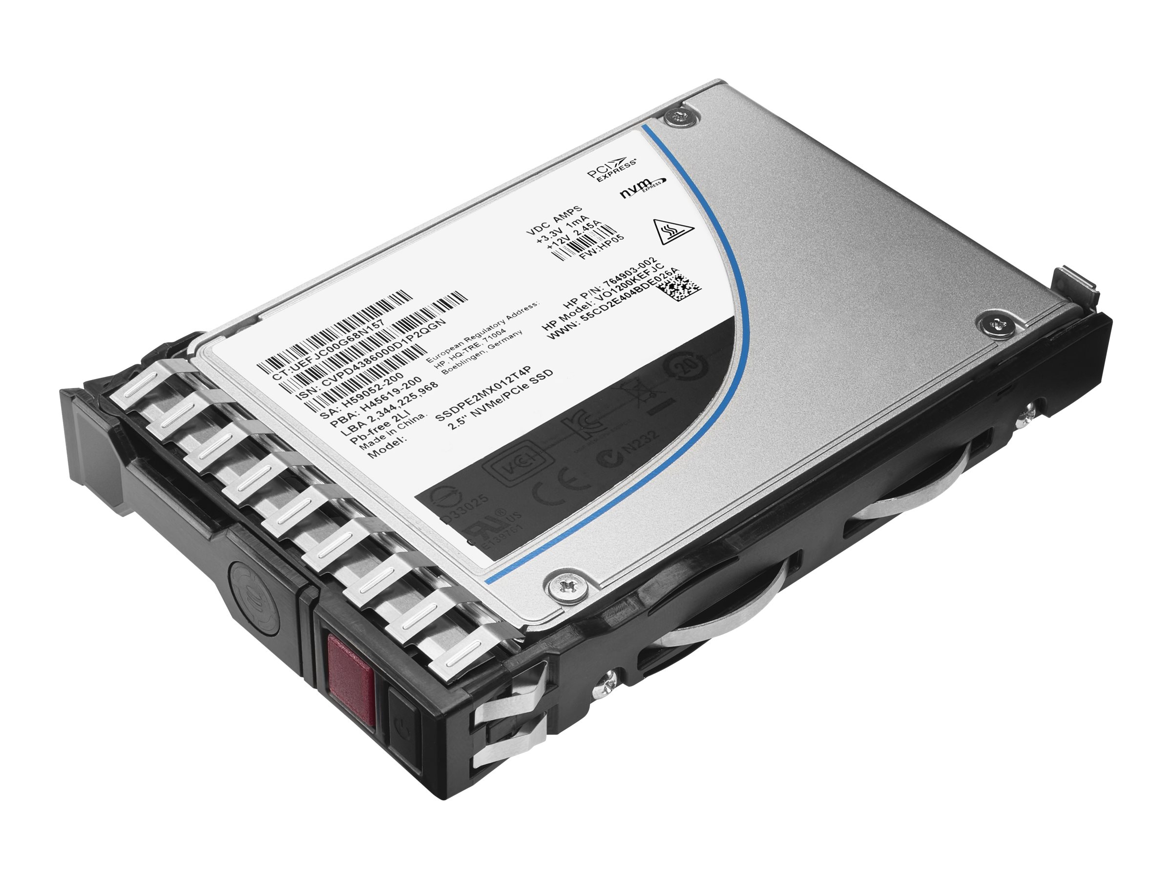 HPE PM1743 - SSD - Read Intensive, High Performance - 7.68 To - 2.5" SFF - PCI Express 5.0 (NVMe)