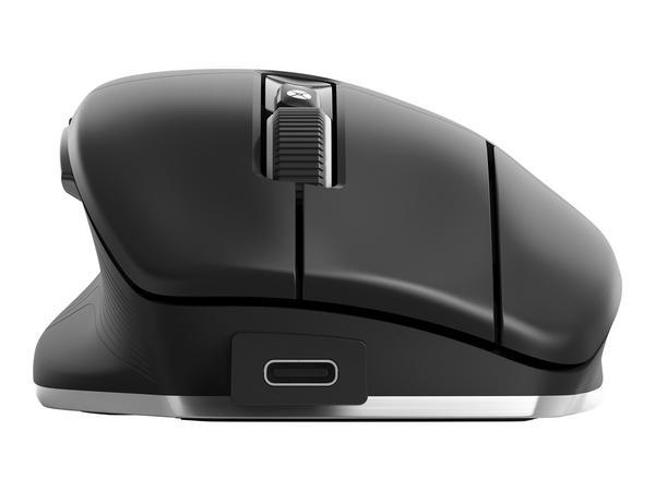 3Dconnexion CadMouse Pro sans fil gauche - Souris - ergonomique - pour gauchers - 7 boutons - sans fil - Bluetooth, 2.4 GHz, USB-C - récepteur sans fil USB