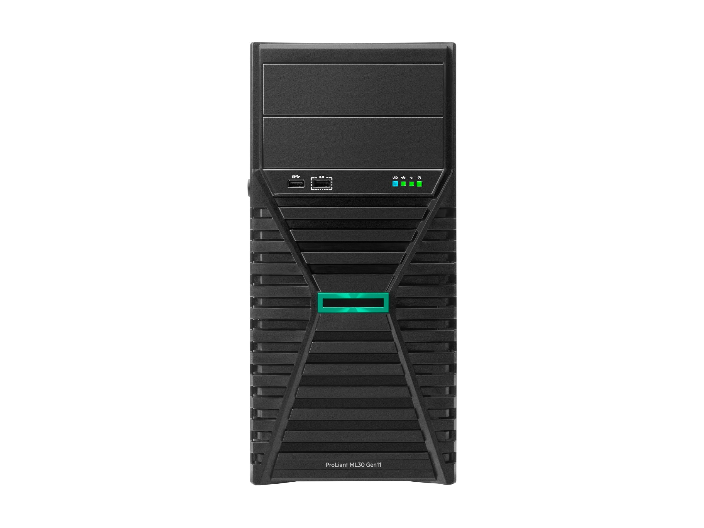 HPE ProLiant ML30 Gen11 | 1xE-2414 2.6GHz 4-core | 1x32GB DDR5 |4LFF | 2x1TB SATA HDD | 1x350W | TPM - Bezel Kit & Lock