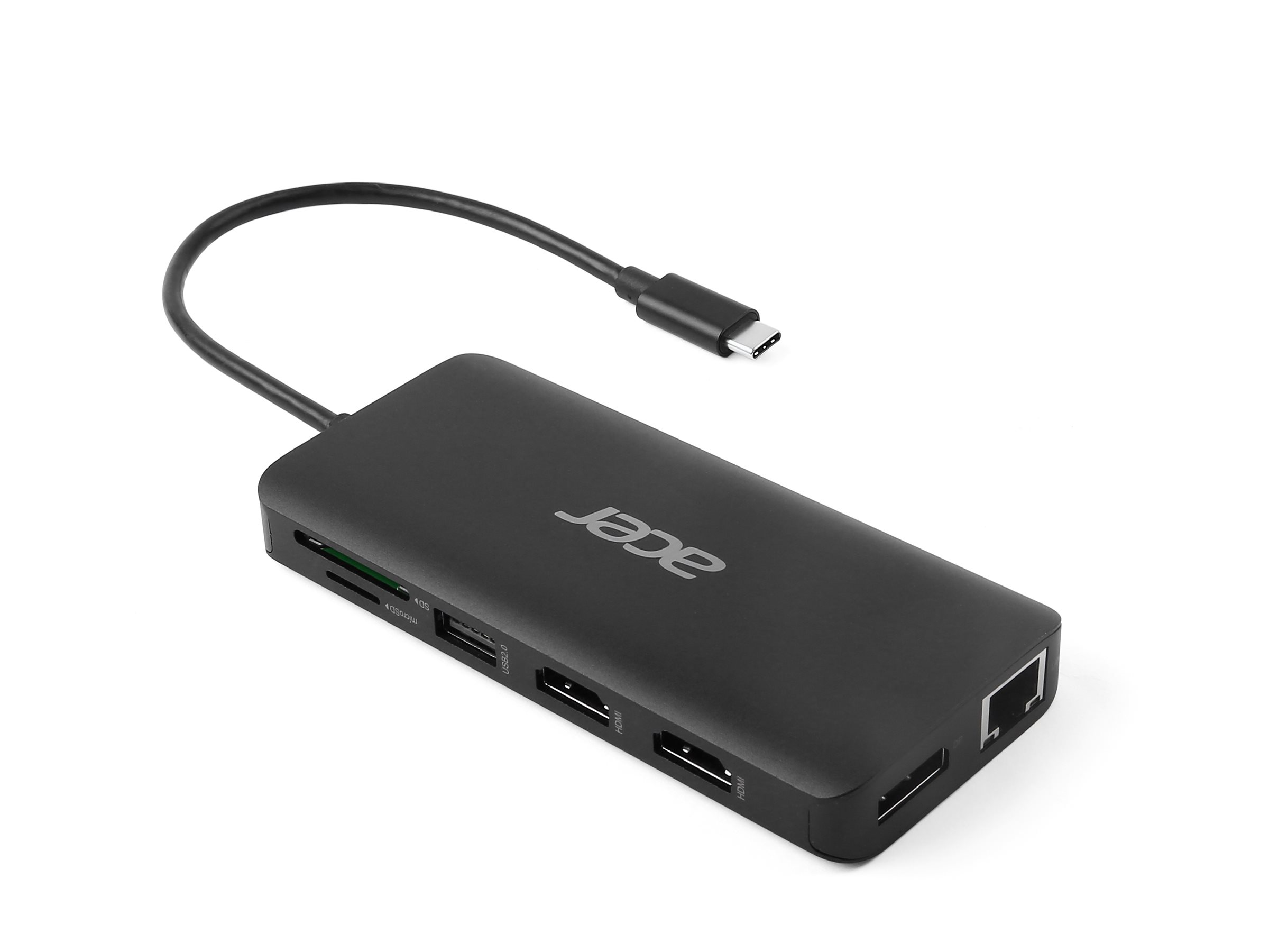 Acer 12-in-1 Type-C Dongle - Station d'accueil - USB-C - 2 x HDMI, DP - 1GbE