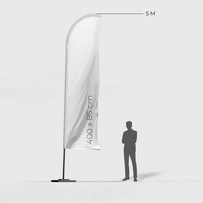 VOILE BEACHFLAG CLASSIQUE DROIT 400 X 85 CM
