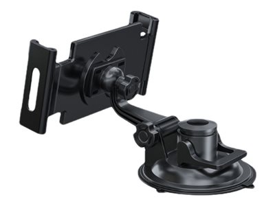 Support voiture universel pour tablette jusque 15" - Fixation renforcée par ventouse et clip de verrouillage - Inclinaison et orientation réglables - Emplacement tablette extensible : 142-295mm