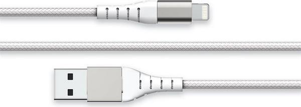 Force Power Lite - Câble Lightning - USB mâle pour Lightning mâle - 2 m - Certifié MFI - blanc - plastique recyclé à 100 %