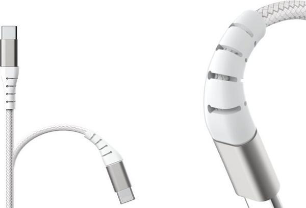 Force Power Lite - Câble Lightning - USB mâle pour Lightning mâle - 2 m - Certifié MFI - blanc - plastique recyclé à 100 %