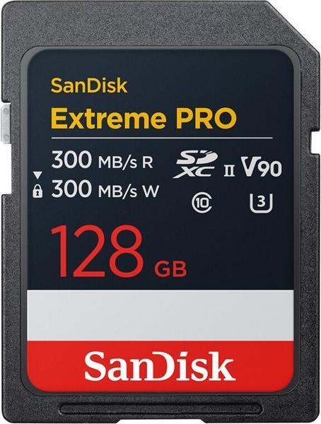 SanDisk Extreme Pro - Carte mémoire flash - 128 Go - Video Class V90 / UHS-II U3 / Class10 - SDXC UHS-II