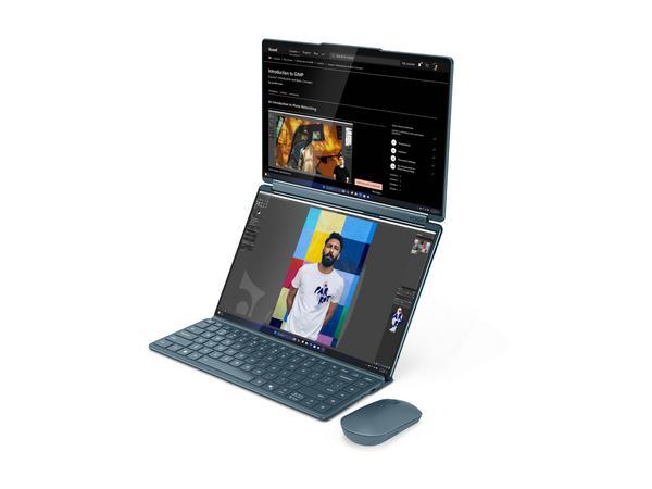 Lenovo Yoga Book 9 14IAH10, Intel® Core Ultra 7 255H (E-cores up to 4.40GHz, 24MB), 14" 2.8K Touch, W11H64 FRA, 32.0GB, 1x1TB SSD M.2 2242 PCIe Gen4 TLC, Tidal Teal, Intel® Arc 140T GPU, BT 5.4,Wi-Fi 7 2x2 BE, 5MP IR, 4 Cell Li-Pol 88Wh, 65W, 2CourierCa