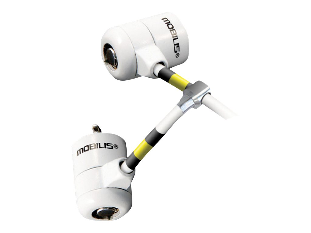 Mobilis Corporate Key Twin - Câble de sécurité - blanc - 1.8 m