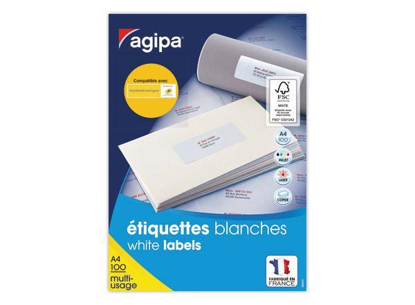1 Boite de 100 Planches d'étiquettes A4 multi-usages soit 1600 étique