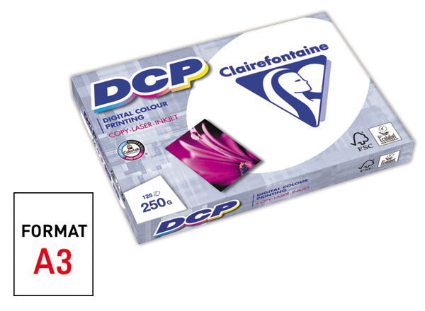 1 Ramette de 125 feuilles papier blanc laser CLAIREFONTAINE DCP A3 25