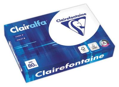 1 Ramette de 500 feuilles papier blanc CLAIREFONTAINE Clairalfa A4 80