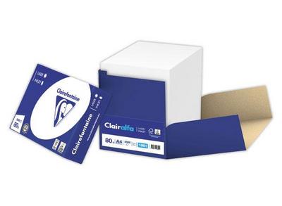 1 Carton de 2500 feuilles papier blanc CLAIREFONTAINE Clairalfa A4 80