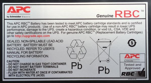 APC BATTERIE DE REMPL.POUR SU700/1 XLINET/BP1400I/SUA1500I