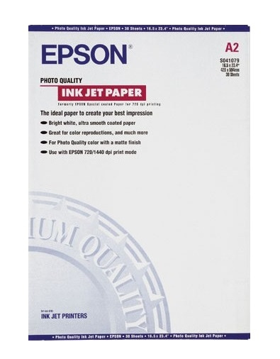 EPSON PHOTO papier inkjet 102g/m2 A2 30 feuilles pack de 1