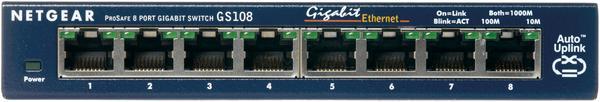 NETGEAR GS108GE commutateur réseau Non-géré Gigabit Ethernet (10/100/1000) Bleu