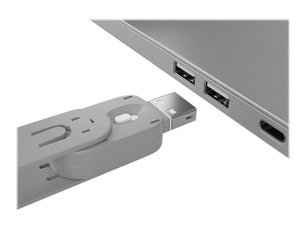 LINDY Clé USB et 4 bloqueurs de ports USB Blanc